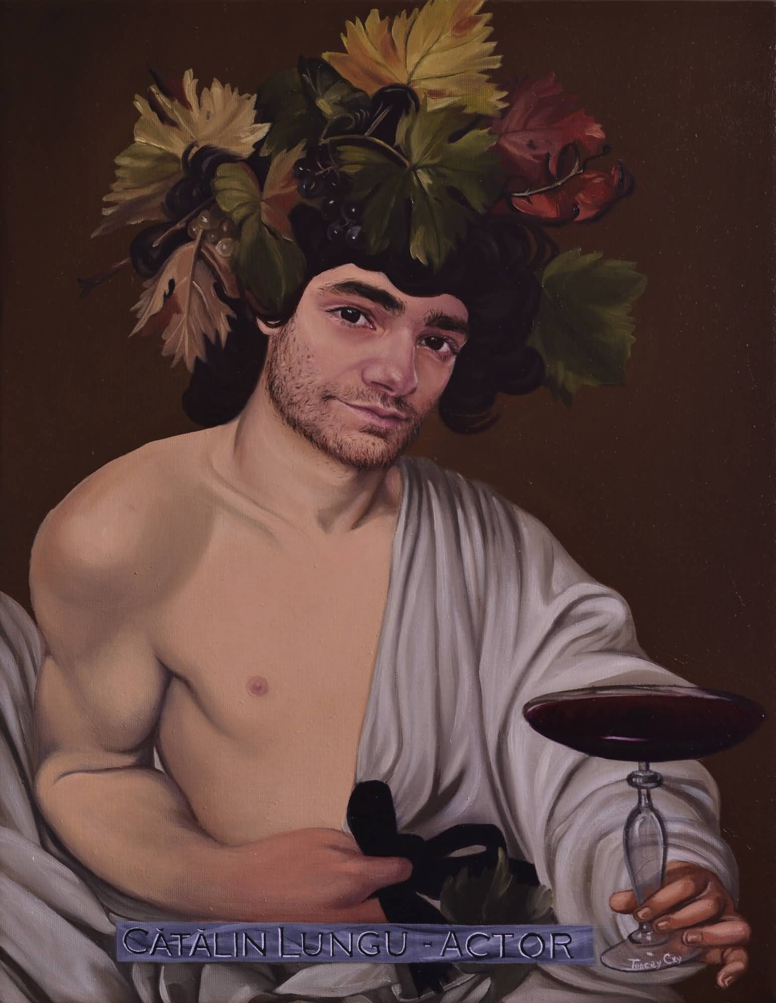 Copy of Caravaggio Oil on canvas 48x37cm 2022